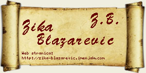 Žika Blažarević vizit kartica